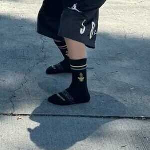 Bombas kids socks size XS black/multicolor calf honeycomb arch support new 5X